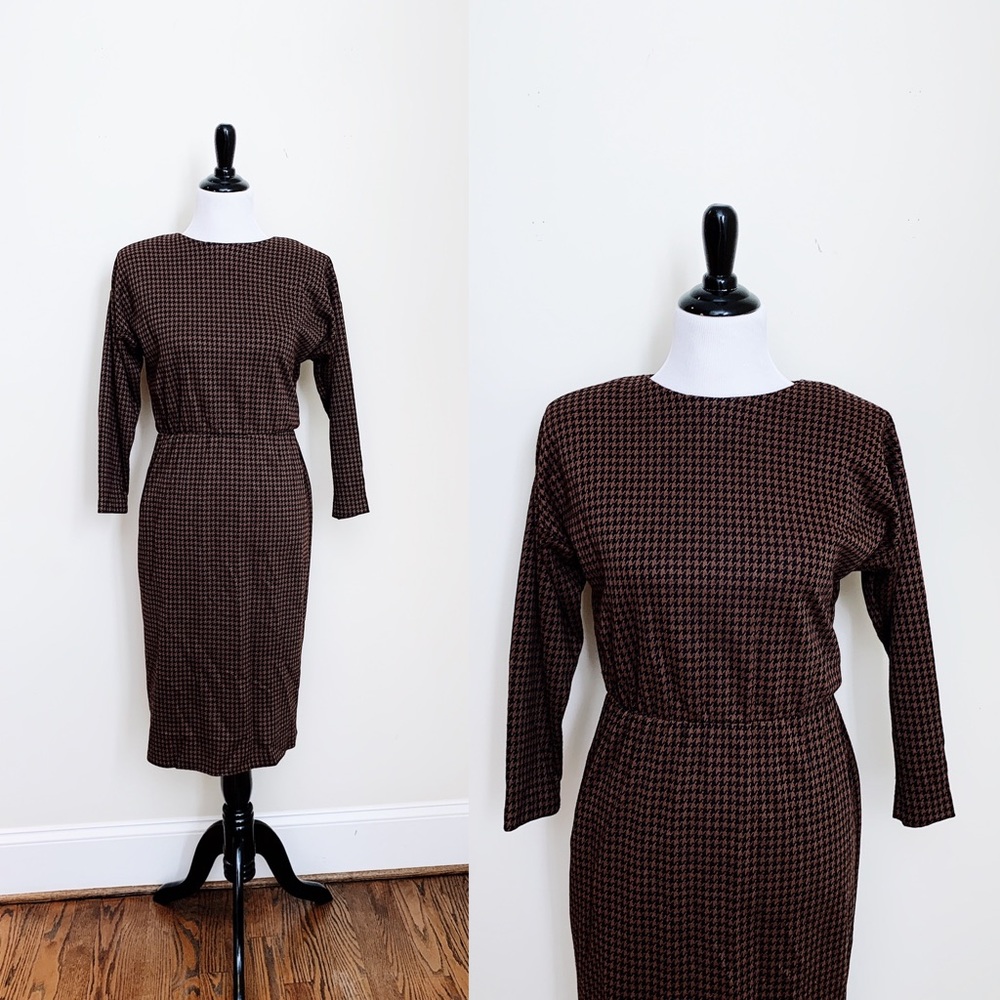 Classic Vintage Impromptu Houndstooth Dress